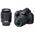Nikon - Fotocamera reflex D3000 con 18-55+55-200 SD 4GB 