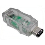 Adattatore kraun firewire 4 poli/6 poli con led blu 