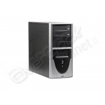 Case atx con alim.350w nero/silver 