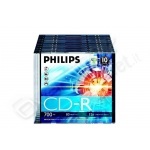 Cd-r philips 52x 700 mb/80 min 10 pz 