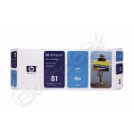 Cartuccia hp + testina hp n.81 ciano c4931a 