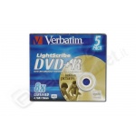 Dvd+r verbatim 8x lightscribe 5 pk jc 