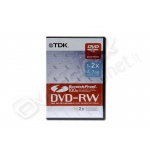 Dvd-rw tdk 2x video box schratchproof 