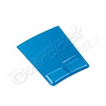 Mousepad con poggiapolsi fellowes crystal blu 