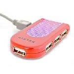 Belkin - Hub  HUB USB 4 PORTE ROSSO - NO ALIM 