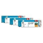 HP - Cartuccia inkjet CONF. 3 GRIGIO CHIARO N.91 