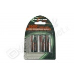 4 batterie ansmann ricaricabili aa 2600 mah 