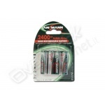 4 batterie ricaricabili aa 2400 mah 