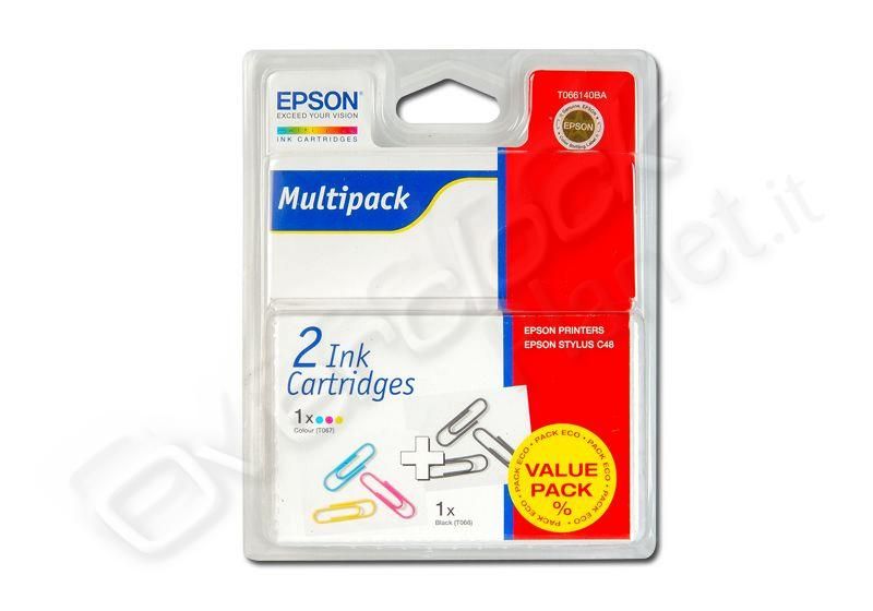 Multipack epson t066140ba  nero+colore 